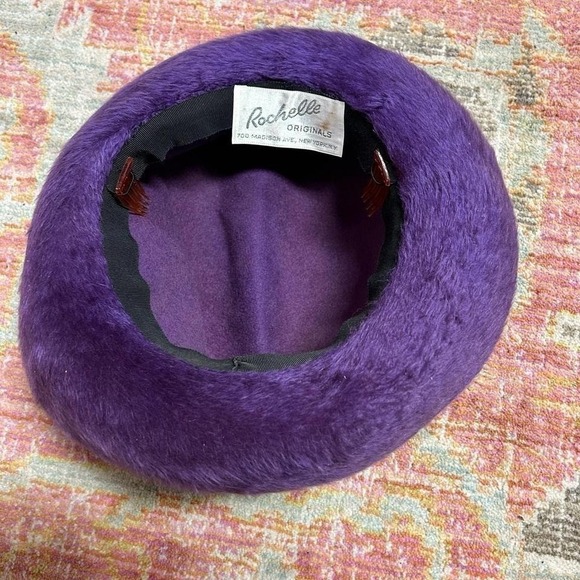 Vintage Rochelle Originals‎ Purple Fur Hat main image 6